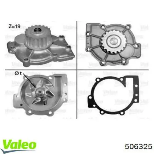Pompa chłodząca wodna VALEO 506325 cena, od 36,05 USD