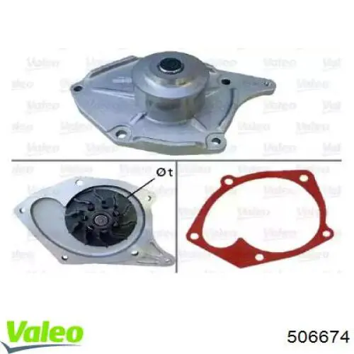 Pompa chłodząca wodna VALEO 506674 cena, od 30,06 USD