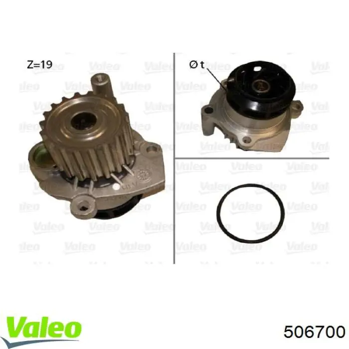 Pompa chłodząca wodna VALEO 506700 cena, od 32,57 USD