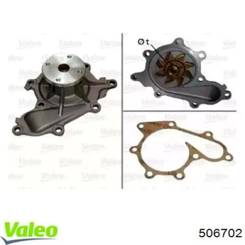 Do koszyka 506702 VALEO Pompa chłodząca wodna