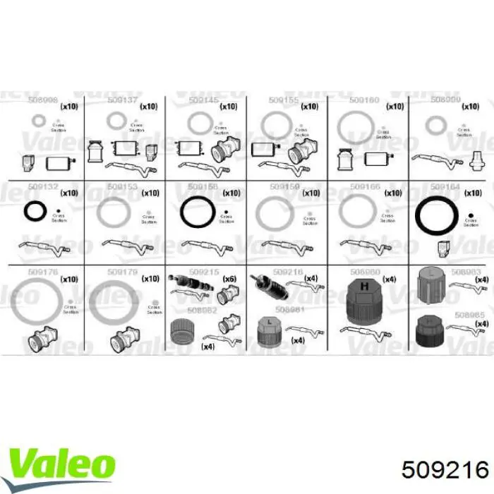 Do koszyka 509216 VALEO Zawór napełniania klimatyzacji