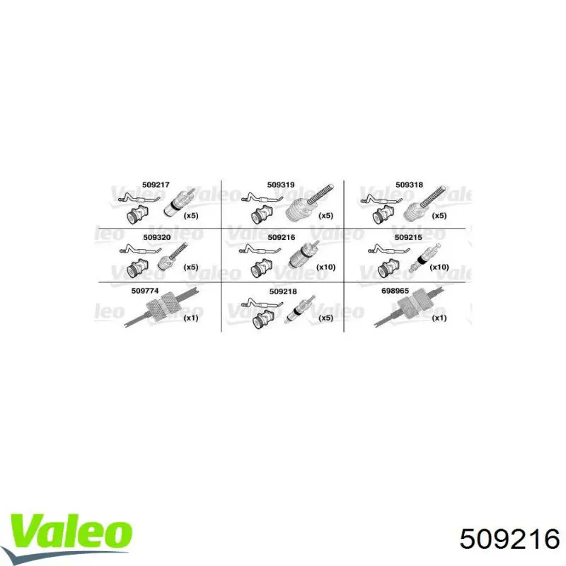 Zawór napełniania klimatyzacji VALEO 509216 cena, od 7,05 USD