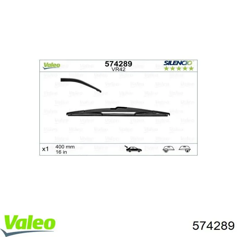 Do koszyka 1611351780 Peugeot/Citroen Pióro wycieraczki szyby tylnej