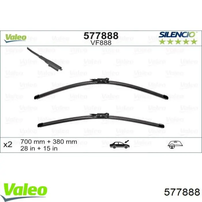 Pióro wycieraczki szyby przedniej, zestaw (2 szt.) Ford 1879416 cena, od 23,18 USD