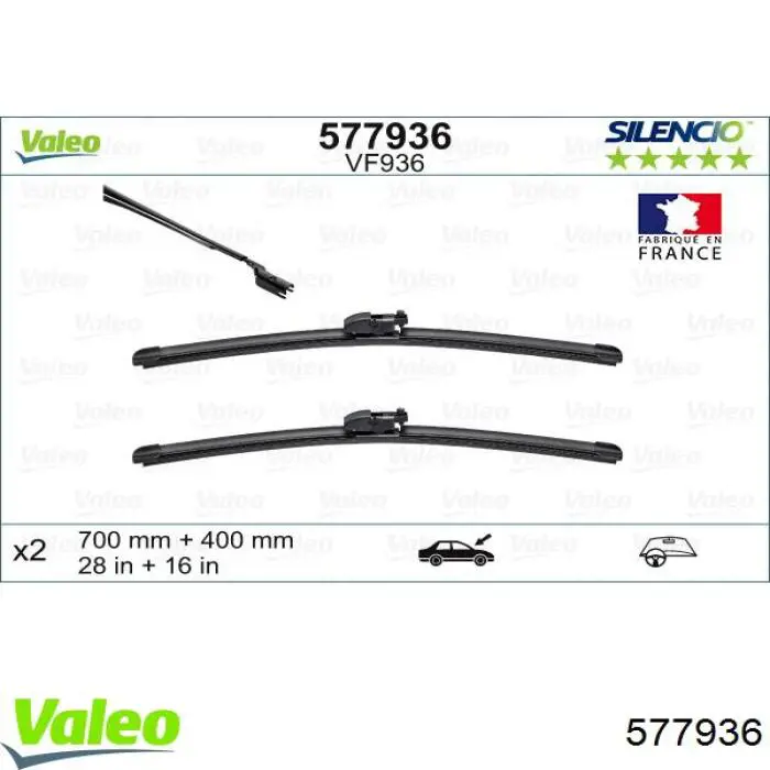 Do koszyka 8521247130 Toyota Pióro wycieraczki szyby przedniej, zestaw (2 szt.)