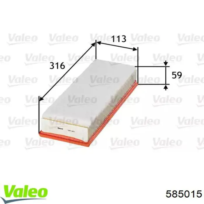 585015 VALEO Filtr powietrza