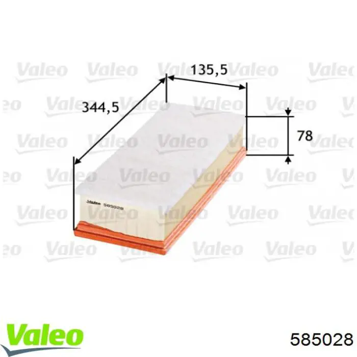 585028 VALEO Filtr powietrza