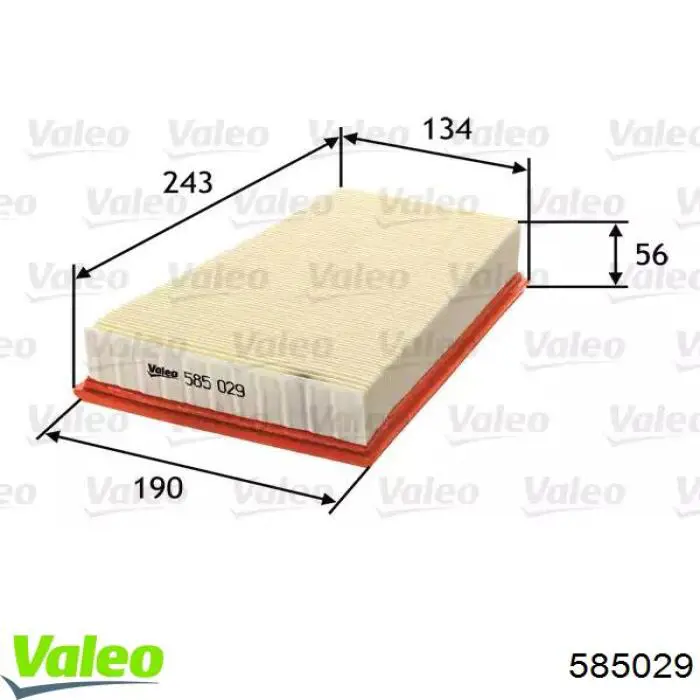 585029 VALEO Filtr powietrza