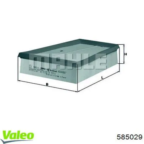 Filtr powietrza VALEO 585029 cena, od 9,38 USD