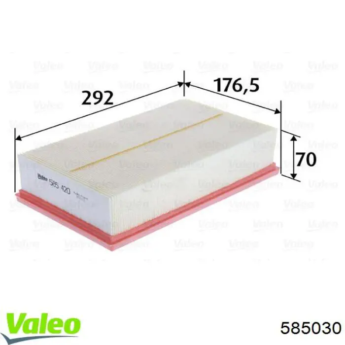 Filtr powietrza 585030 VALEO