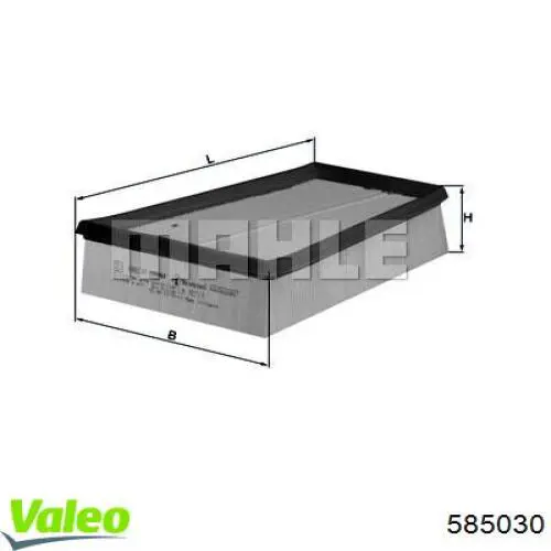 Do koszyka 585030 VALEO Filtr powietrza