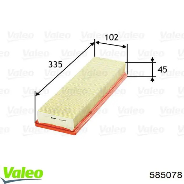 585078 VALEO Filtr powietrza