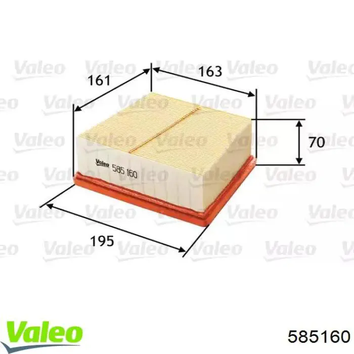 585160 VALEO Filtr powietrza
