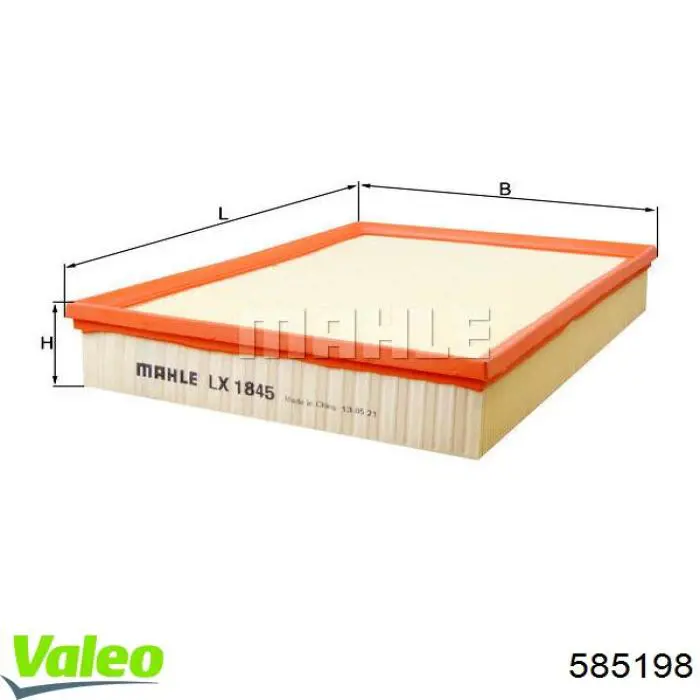 Filtr powietrza 585198 VALEO