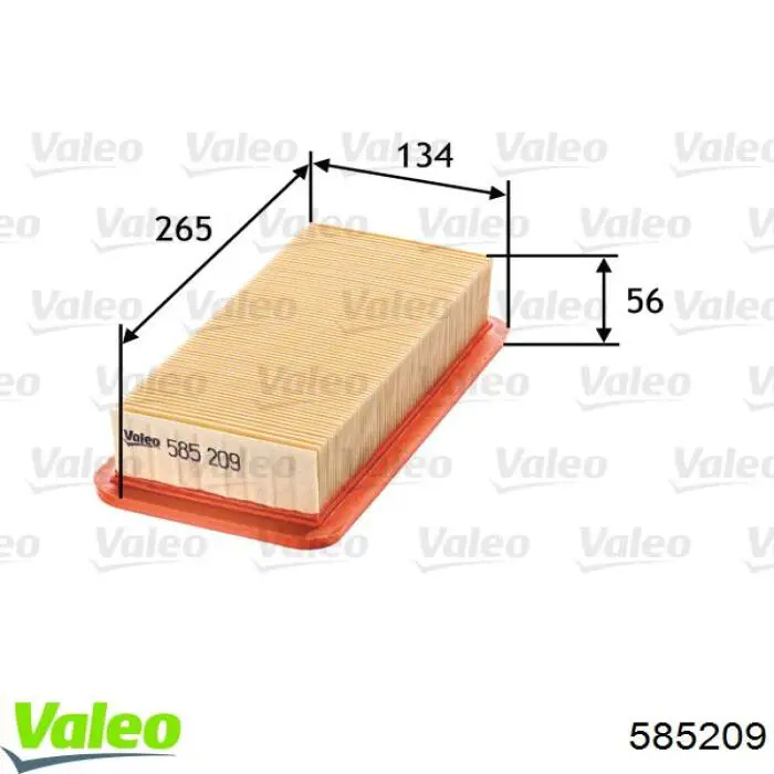 Do koszyka 585209 VALEO Filtr powietrza