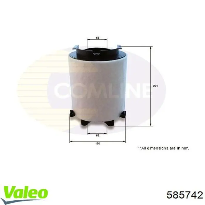 585742 VALEO filtr powietrza