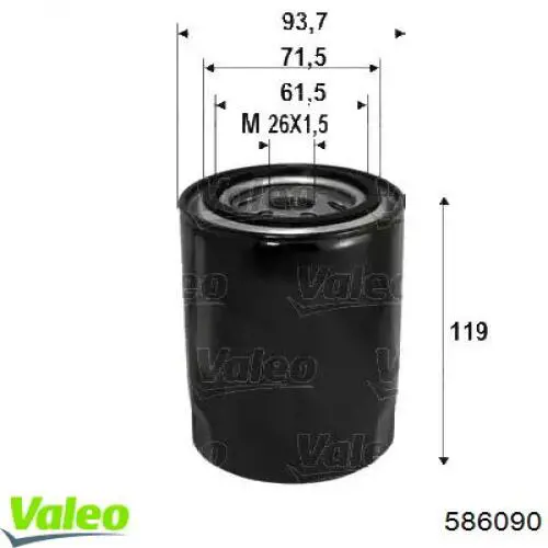 586090 VALEO Filtr oleju