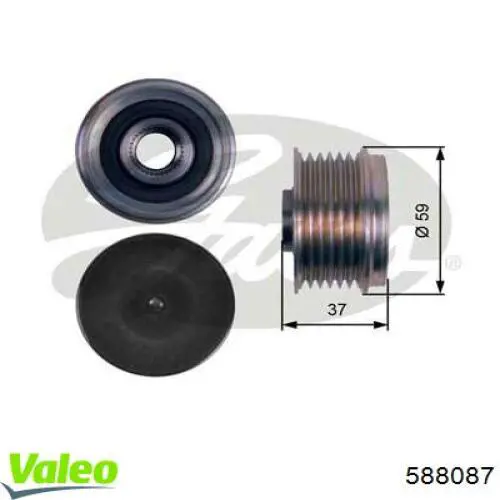 Do koszyka 588087 VALEO Koło pasowe alternatora