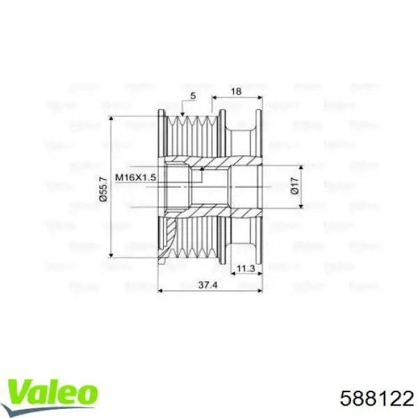 Do koszyka Koło pasowe alternatora Smart FORTWO  451