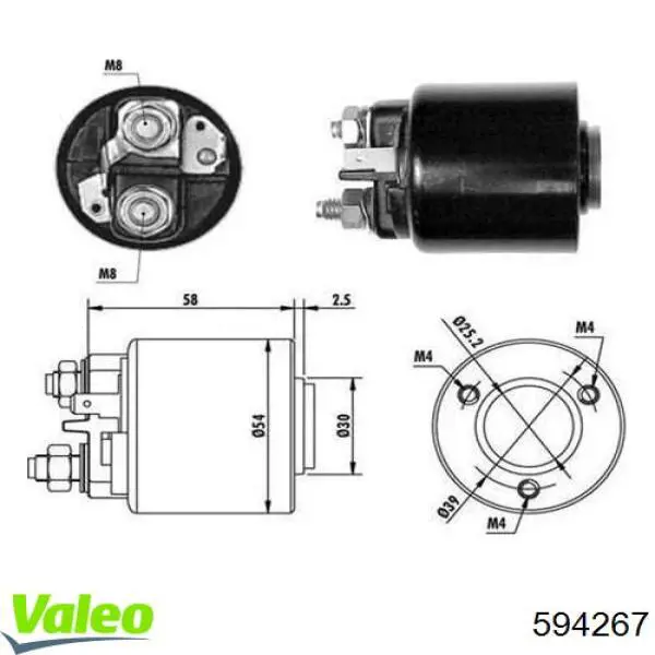 Do koszyka 594267 VALEO Elektromagnes rozrusznika