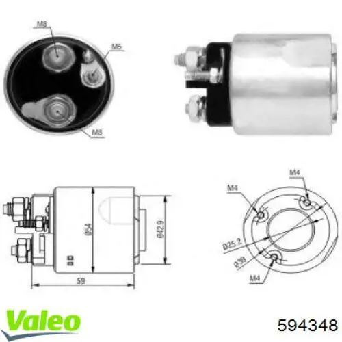 594348 VALEO elektromagnes rozrusznika