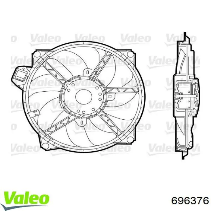 Wentylator elektryczny układu chłodzenia kompletny (silnik+wirnik) VALEO 696376 cena, od 89,89 USD