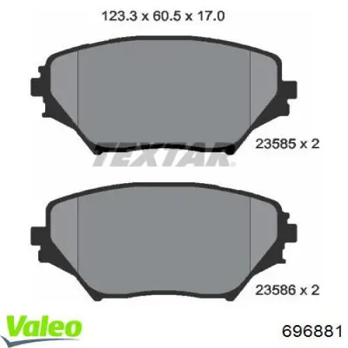 Wentylator elektryczny układu chłodzenia kompletny (silnik+wirnik) VALEO 696881 cena, od 136,38 USD