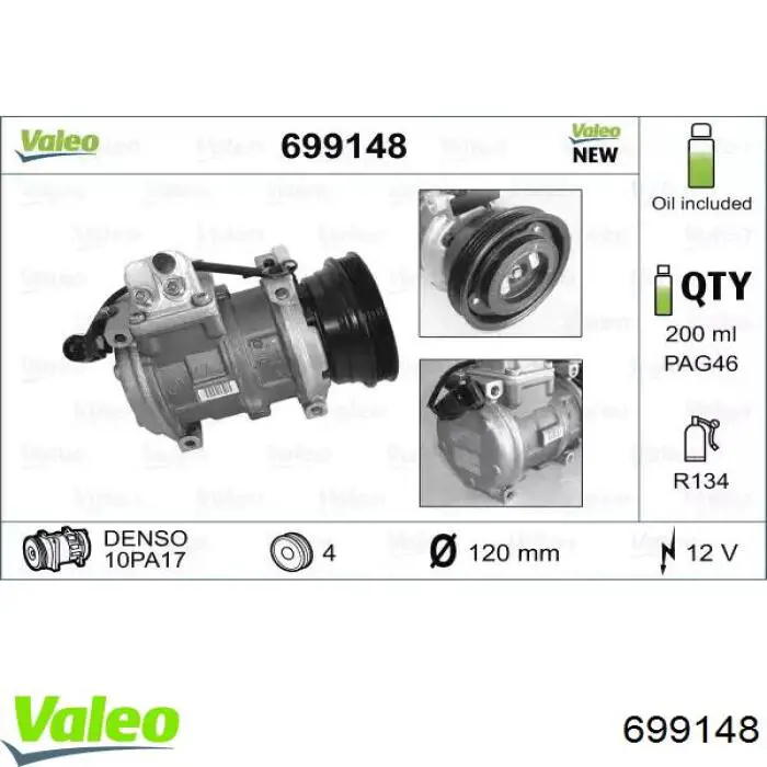 699148 VALEO Sprężarka klimatyzacji