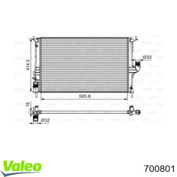 700801 VALEO Chłodnica silnika