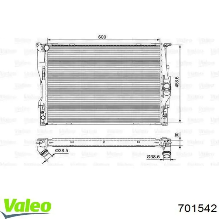 701542 VALEO chłodnica silnika