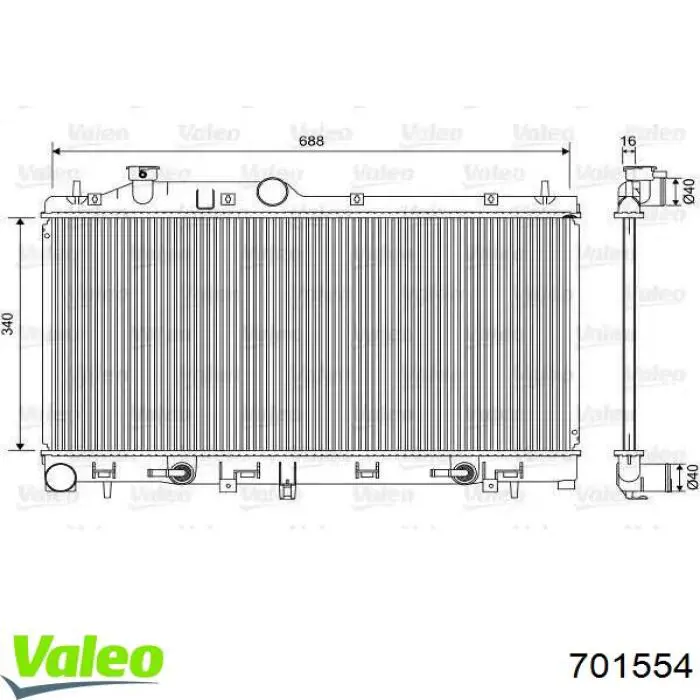 Chłodnica silnika Subaru 45119SC050 cena, od 124,15 USD