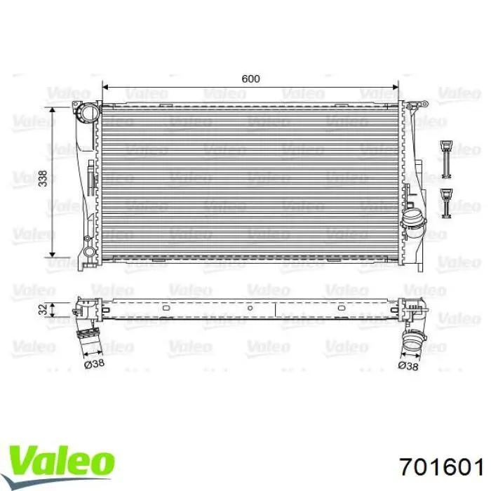 701601 VALEO Chłodnica silnika