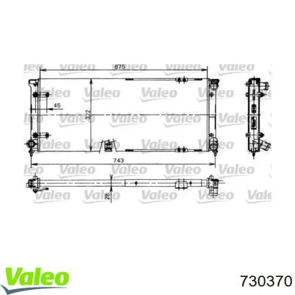 Chłodnica silnika VAG 1LO121251 cena, od 50,69 USD