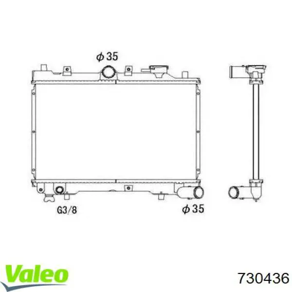 Chłodnica silnika VALEO 730436 cena, od 115,26 USD