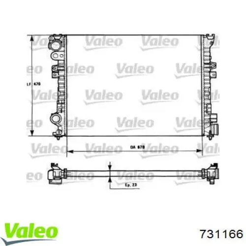 731166 VALEO Chłodnica silnika