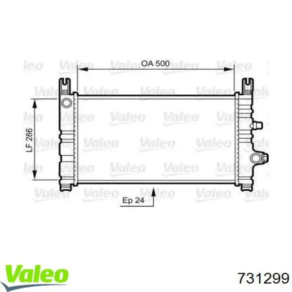 Chłodnica silnika VALEO 731299 cena, od 155,15 USD
