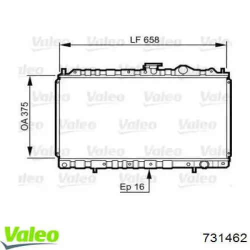 Chłodnica silnika VALEO 731462 cena, od 58,54 USD