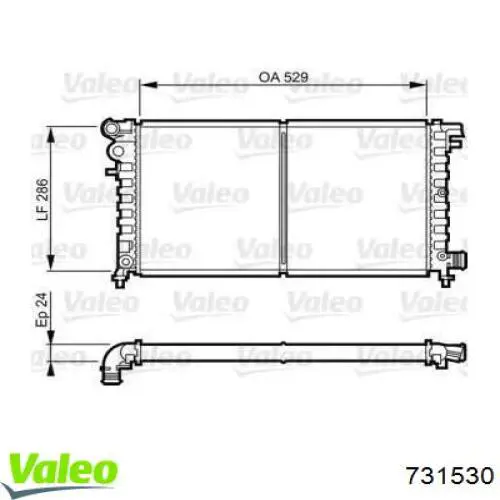 Chłodnica silnika 731530 VALEO