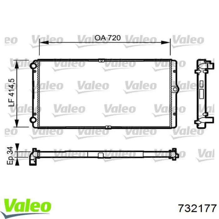 732177 VALEO Chłodnica silnika