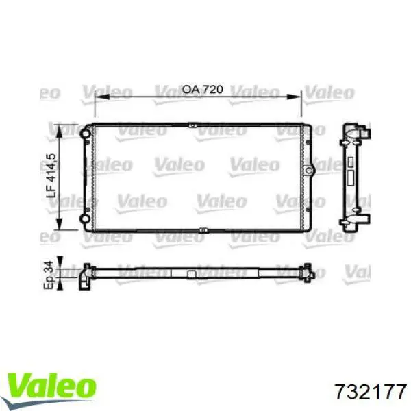 Chłodnica silnika VALEO 732177 cena, od 113,12 USD