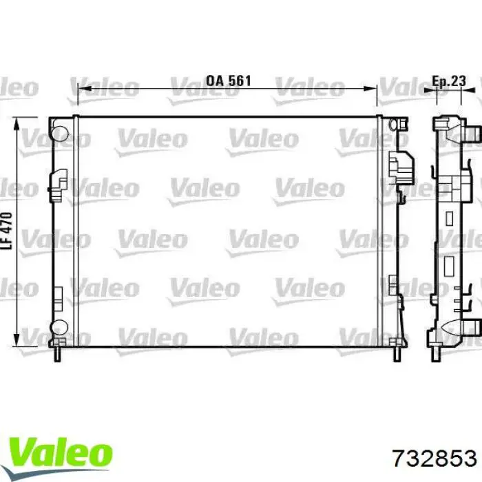 732853 VALEO Chłodnica silnika