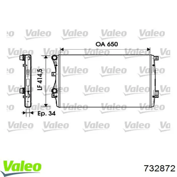 Do koszyka 732872 VALEO Chłodnica silnika