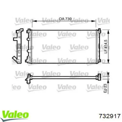 Chłodnica silnika VALEO 732917 cena, od 116,52 USD