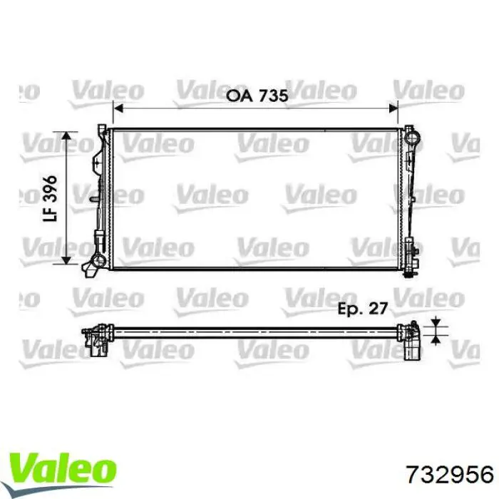 732956 VALEO Chłodnica silnika