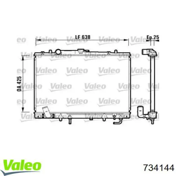 734144 VALEO Chłodnica silnika