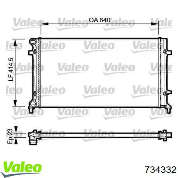 734332 VALEO Chłodnica silnika