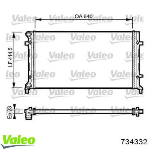 Chłodnica silnika VALEO 734332 cena, od 78,78 USD