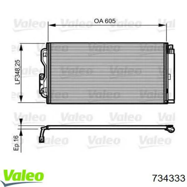 Chłodnica silnika VALEO 734333 cena, od 99,94 USD
