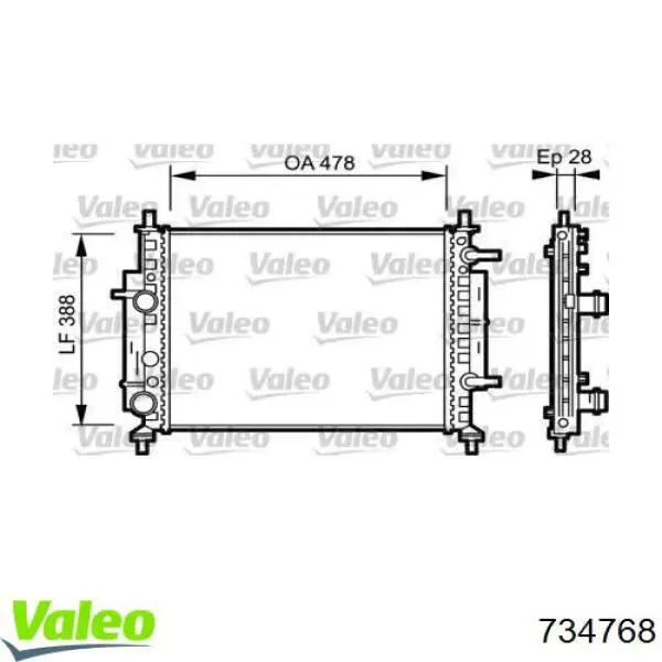 Chłodnica silnika Fiat/Alfa/Lancia 46535007 cena, od 67,40 USD