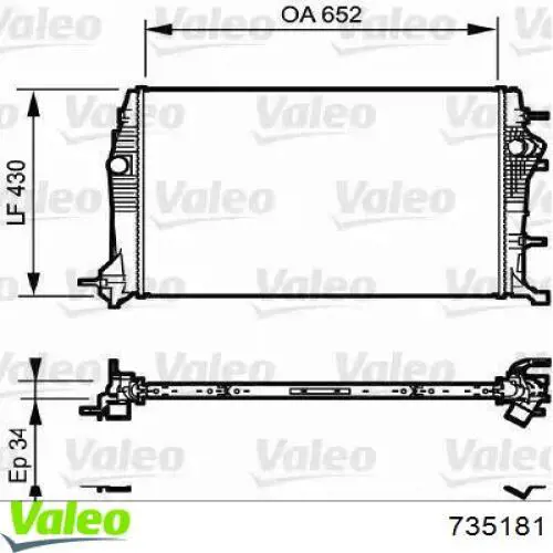 735181 VALEO Chłodnica silnika